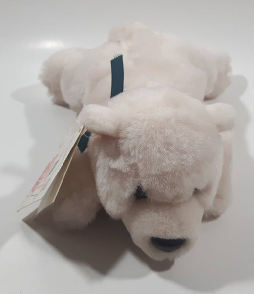 The Stuffed Animal House White Teddy Bear 7 1/2" Long Toy Stuffed Animal Plush New with Tags