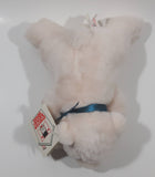 The Stuffed Animal House White Teddy Bear 7 1/2" Long Toy Stuffed Animal Plush New with Tags