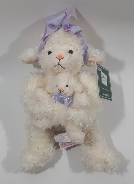 Russ Berrie & Company Amram's Lambkins Mother Sheep with Baby Lamb 8" Tall Toy Stuffed Plush Animal New with Tags