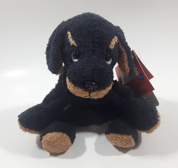 Russ Berrie & Company Amram's Biscuit Black Puppy Dog 5" Tall Toy Stuffed Plush Animal New with Tags