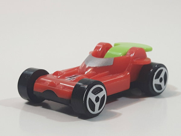 Kinder Surprise MPG #11 Orange and Green Plastic Snap Together Toy Race Car Vehicle