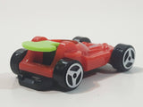 Kinder Surprise MPG #11 Orange and Green Plastic Snap Together Toy Race Car Vehicle
