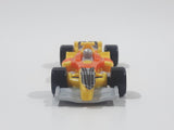 2011 Kinder Surprise Sprinty MPG DC239 #28 Yellow and Orange Plastic Snap Together Toy Race Car Vehicle