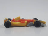 2011 Kinder Surprise Sprinty MPG DC239 #28 Yellow and Orange Plastic Snap Together Toy Race Car Vehicle