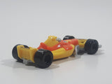 2011 Kinder Surprise Sprinty MPG DC239 #28 Yellow and Orange Plastic Snap Together Toy Race Car Vehicle