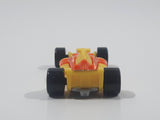 2011 Kinder Surprise Sprinty MPG DC239 #28 Yellow and Orange Plastic Snap Together Toy Race Car Vehicle