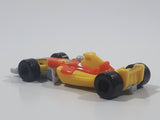 2011 Kinder Surprise Sprinty MPG DC239 #28 Yellow and Orange Plastic Snap Together Toy Race Car Vehicle