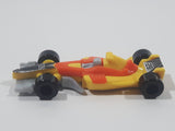 2011 Kinder Surprise Sprinty MPG DC239 #28 Yellow and Orange Plastic Snap Together Toy Race Car Vehicle