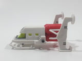 White and Red Rocket Ship 2 1/8" Long Plastic Spacecraft Vehicle
