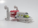 White and Red Rocket Ship 2 1/8" Long Plastic Spacecraft Vehicle