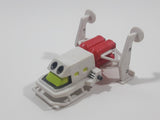 White and Red Rocket Ship 2 1/8" Long Plastic Spacecraft Vehicle
