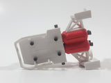 White and Red Rocket Ship 2 1/8" Long Plastic Spacecraft Vehicle