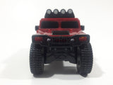 2006 McDonald's #1 Hummer H1 Push and Go Friction Motorized Dark Red Plastic Die Cast Toy Car Vehicle