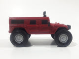 2006 McDonald's #1 Hummer H1 Push and Go Friction Motorized Dark Red Plastic Die Cast Toy Car Vehicle