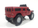 2006 McDonald's #1 Hummer H1 Push and Go Friction Motorized Dark Red Plastic Die Cast Toy Car Vehicle