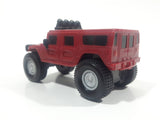 2006 McDonald's #1 Hummer H1 Push and Go Friction Motorized Dark Red Plastic Die Cast Toy Car Vehicle