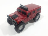 2006 McDonald's #1 Hummer H1 Push and Go Friction Motorized Dark Red Plastic Die Cast Toy Car Vehicle