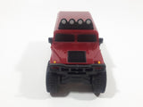 2006 McDonald's #1 Hummer H1 Push and Go Friction Motorized Dark Red Plastic Die Cast Toy Car Vehicle