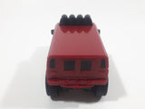 2006 McDonald's #1 Hummer H1 Push and Go Friction Motorized Dark Red Plastic Die Cast Toy Car Vehicle