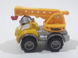 2001 Maisto Hasbro Tonka Lil Chuck & Friends Crane Truck Grey Yellow Die Cast Toy Car Vehicle