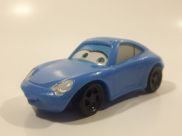 2006 McDonald's Disney Pixar Cars Sally Porsche Light Blue Pullback Plastic Die Cast Toy Car Vehicle