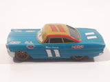 Disney Pixar Cars #11 Mario Andretti Teal Blue Green 427 C.I. Die Cast Toy Race Car Vehicle