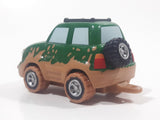2000 Chevron Mini Cars Freddy 4-Wheeler MC 4 Green and Brown Plastic Die Cast Toy Car Vehicle
