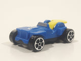 Kinder Surprise MPG #41 Blue and Yellow Plastic Snap Together Toy Race Car Vehicle