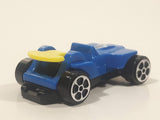 Kinder Surprise MPG #41 Blue and Yellow Plastic Snap Together Toy Race Car Vehicle