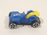 Kinder Surprise MPG #41 Blue and Yellow Plastic Snap Together Toy Race Car Vehicle