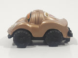 Unknown Brand No. 0001 Very Good New Vs Good Gold Plastic Die Cast Toy Race Car Vehicle