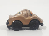Unknown Brand No. 0001 Very Good New Vs Good Gold Plastic Die Cast Toy Race Car Vehicle