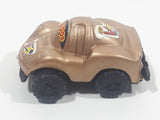 Unknown Brand No. 0001 Very Good New Vs Good Gold Plastic Die Cast Toy Race Car Vehicle