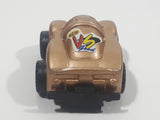 Unknown Brand No. 0001 Very Good New Vs Good Gold Plastic Die Cast Toy Race Car Vehicle