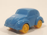 Rare 1980s Lars Kjellme AB Sweden Volkswagen Beetle Blue Plastic Die Cast Toy Car Vehicle