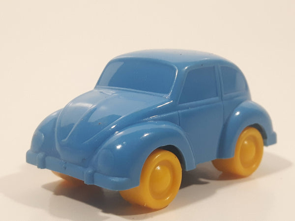 Rare 1980s Lars Kjellme AB Sweden Volkswagen Beetle Blue Plastic Die Cast Toy Car Vehicle