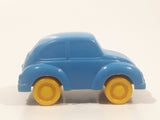 Rare 1980s Lars Kjellme AB Sweden Volkswagen Beetle Blue Plastic Die Cast Toy Car Vehicle