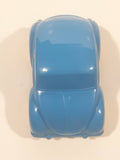 Rare 1980s Lars Kjellme AB Sweden Volkswagen Beetle Blue Plastic Die Cast Toy Car Vehicle