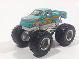 2007 Hot Wheels Monster Jam Tuff 'E' Nuff Rislone Racing Monster Truck Teal Green 1/64 Scale Die Cast Toy Car Vehicle