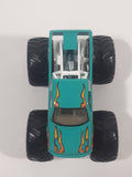 2007 Hot Wheels Monster Jam Tuff 'E' Nuff Rislone Racing Monster Truck Teal Green 1/64 Scale Die Cast Toy Car Vehicle