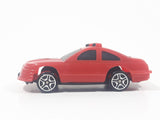 Unknown Brand Fire Rescue Coupe Red Plastic Die Cast Toy Car Vehicle