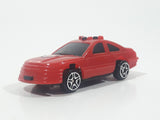Unknown Brand Fire Rescue Coupe Red Plastic Die Cast Toy Car Vehicle