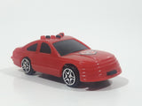 Unknown Brand Fire Rescue Coupe Red Plastic Die Cast Toy Car Vehicle