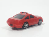 Unknown Brand Fire Rescue Coupe Red Plastic Die Cast Toy Car Vehicle