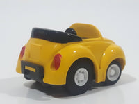 1987 Buddy L Volkswagen Beetle Convertible Yellow Pullback Miniature Die Cast Toy Car Vehicle