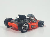 2001 Hot Wheels Go Kart #6 Neon Orange Die Cast Toy Car Vehicle