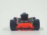 2001 Hot Wheels Go Kart #6 Neon Orange Die Cast Toy Car Vehicle