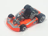 2001 Hot Wheels Go Kart #6 Neon Orange Die Cast Toy Car Vehicle