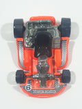2001 Hot Wheels Go Kart #6 Neon Orange Die Cast Toy Car Vehicle