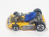 2002 Hot Wheels Go Kart Yellow Die Cast Toy Car Vehicle